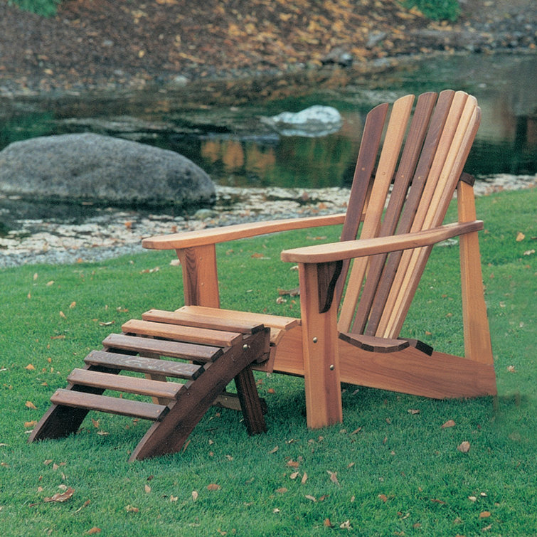 Highland Dunes Cargo Solid Wood Adirondack Chair with Ottoman & Reviews